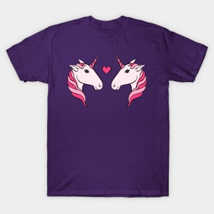 Pink Unicorn Couple T-Shirt